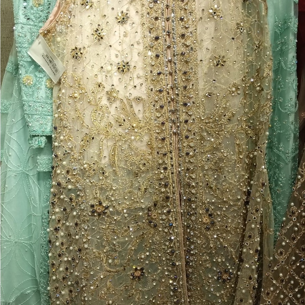 Embellished Gold and Cream Dress